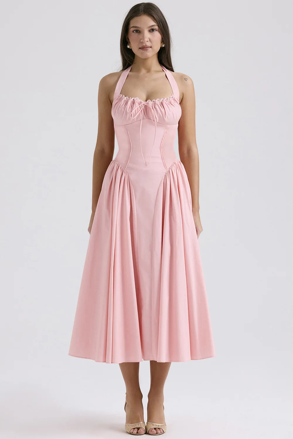 Vestido Midi Floral com Decote Halter — foto 27 | Tolobasao