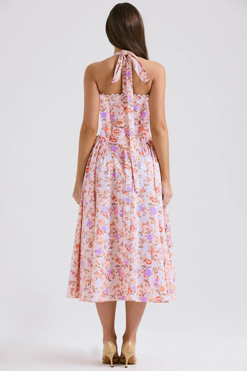 Vestido Midi Floral com Decote Halter — foto 32 | Tolobasao