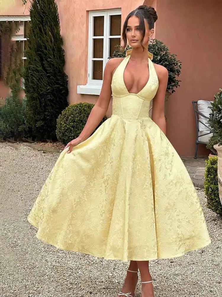 Vestido Comprido com Laço e Corpete — foto 31 | Tolobasao