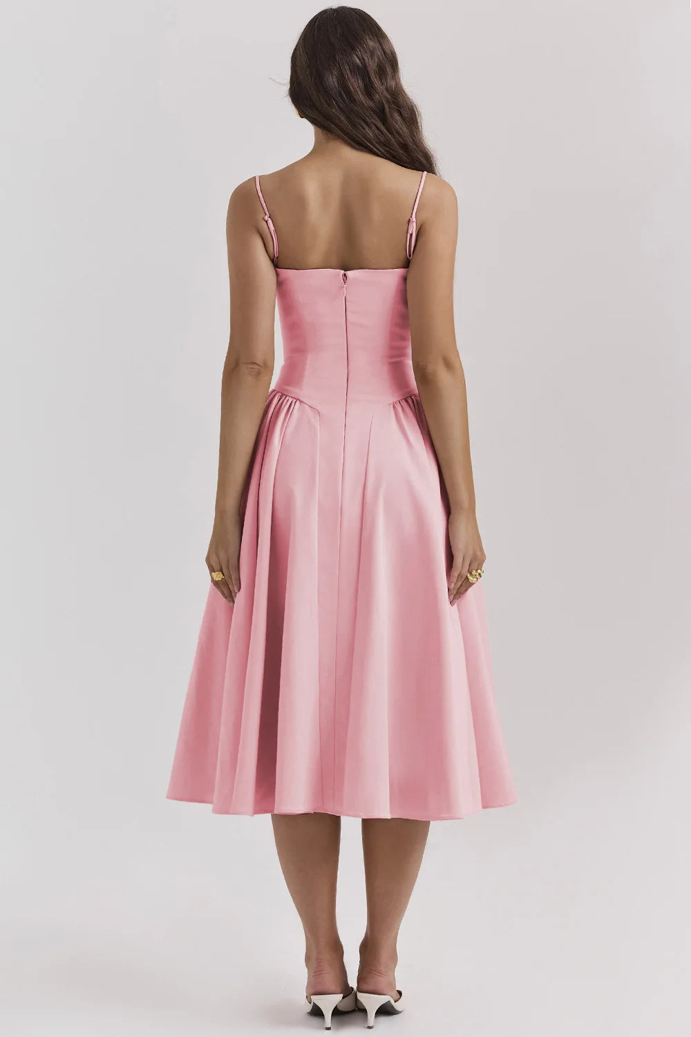Vestido Midi Floral de Cintura Alta — Modelo A — foto 19 | Tolobasao
