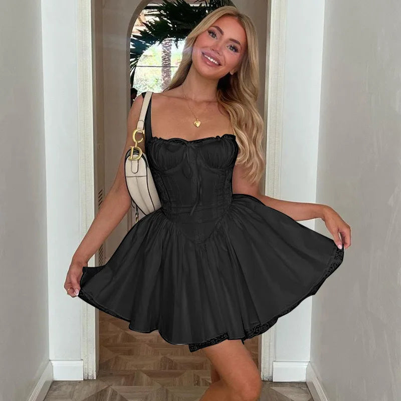 Vestido Curto Branco com Corpete de Renda — foto 6 | Tolobasao