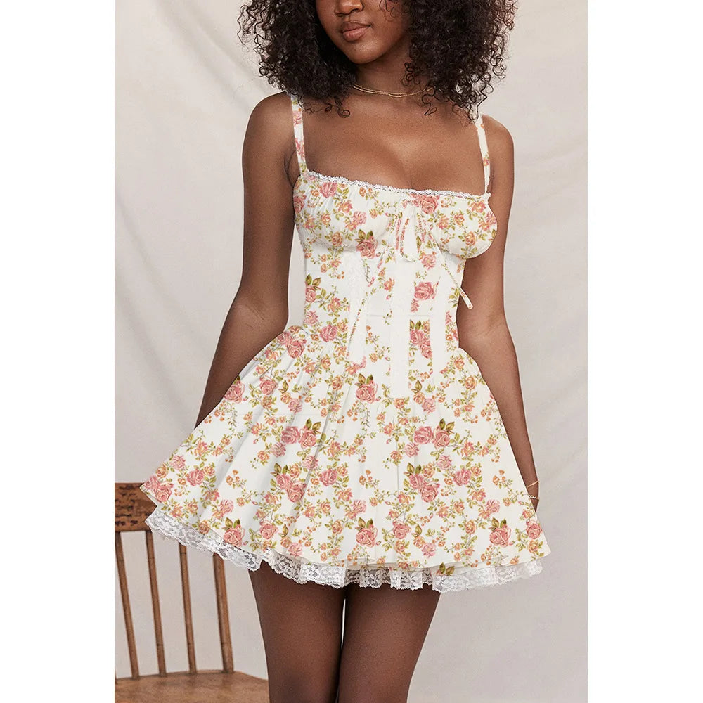 Vestido Curto Floral com Corpete — foto 19 | Tolobasao