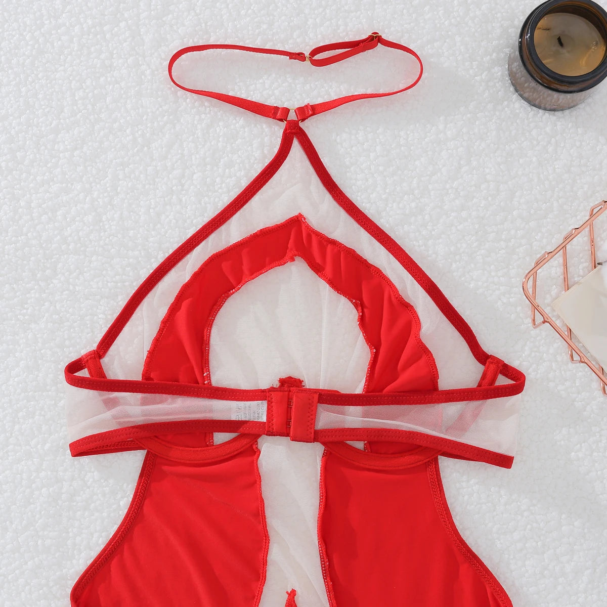 Vestido Comprido com Decote Halter e Costas Descobertas — Vermelho — foto 21 | Tolobasao