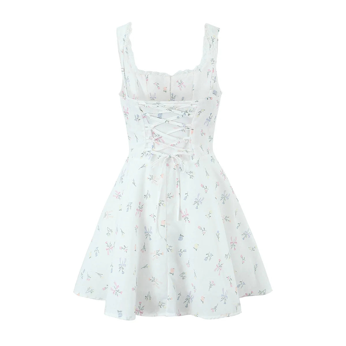 Vestido Curto com Corpete de Renda e Botões — foto 17 | Tolobasao