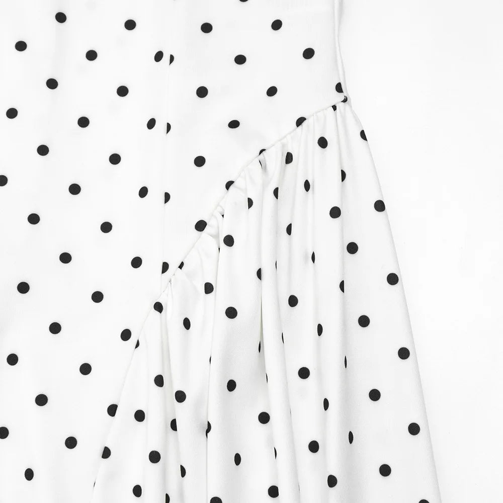 Vestido Comprido Vintage de Bolas sem Mangas — foto 18 | Tolobasao