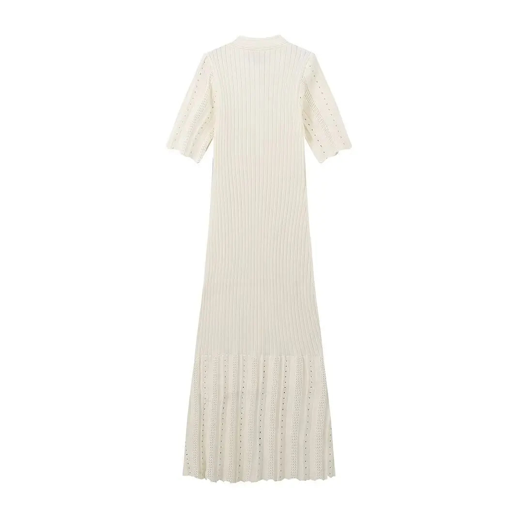 Vestido Midi de Malha com Botões — foto 15 | Tolobasao