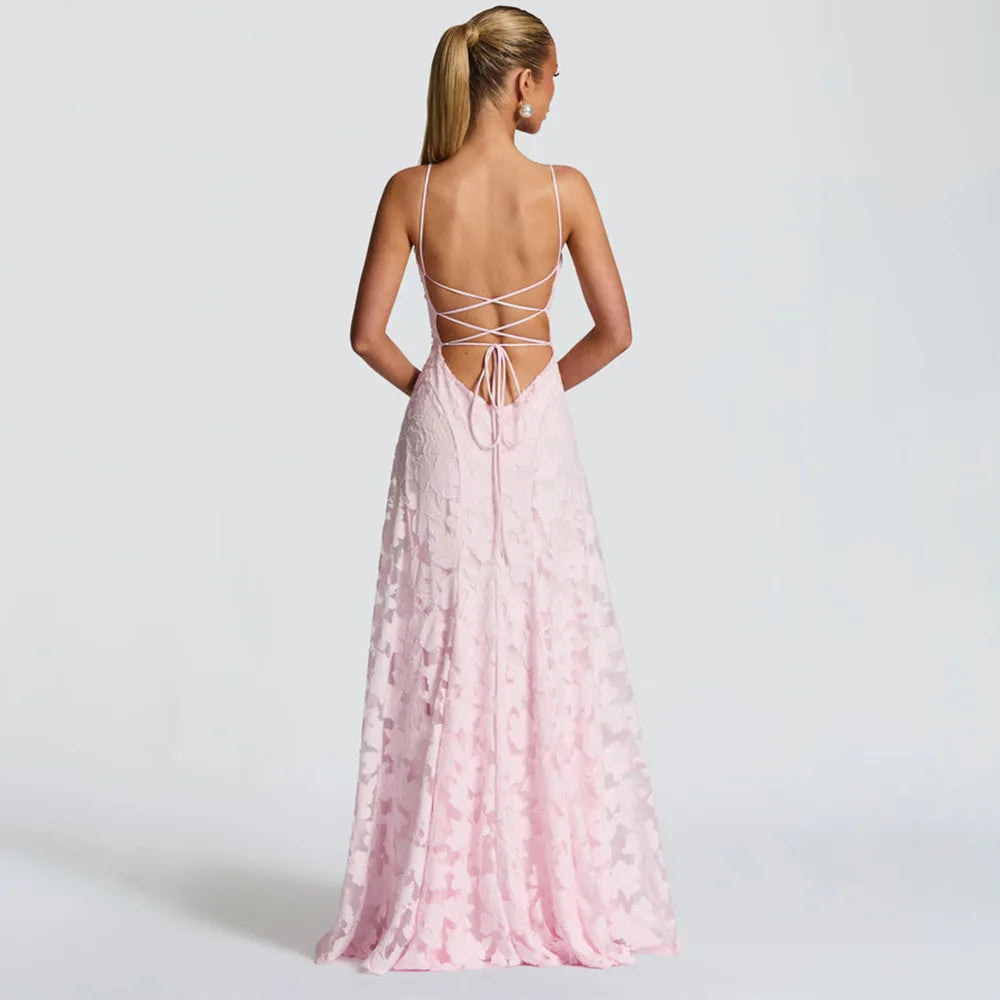 Vestido Comprido de Chiffon com Costas Descobertas — foto 5 | Tolobasao