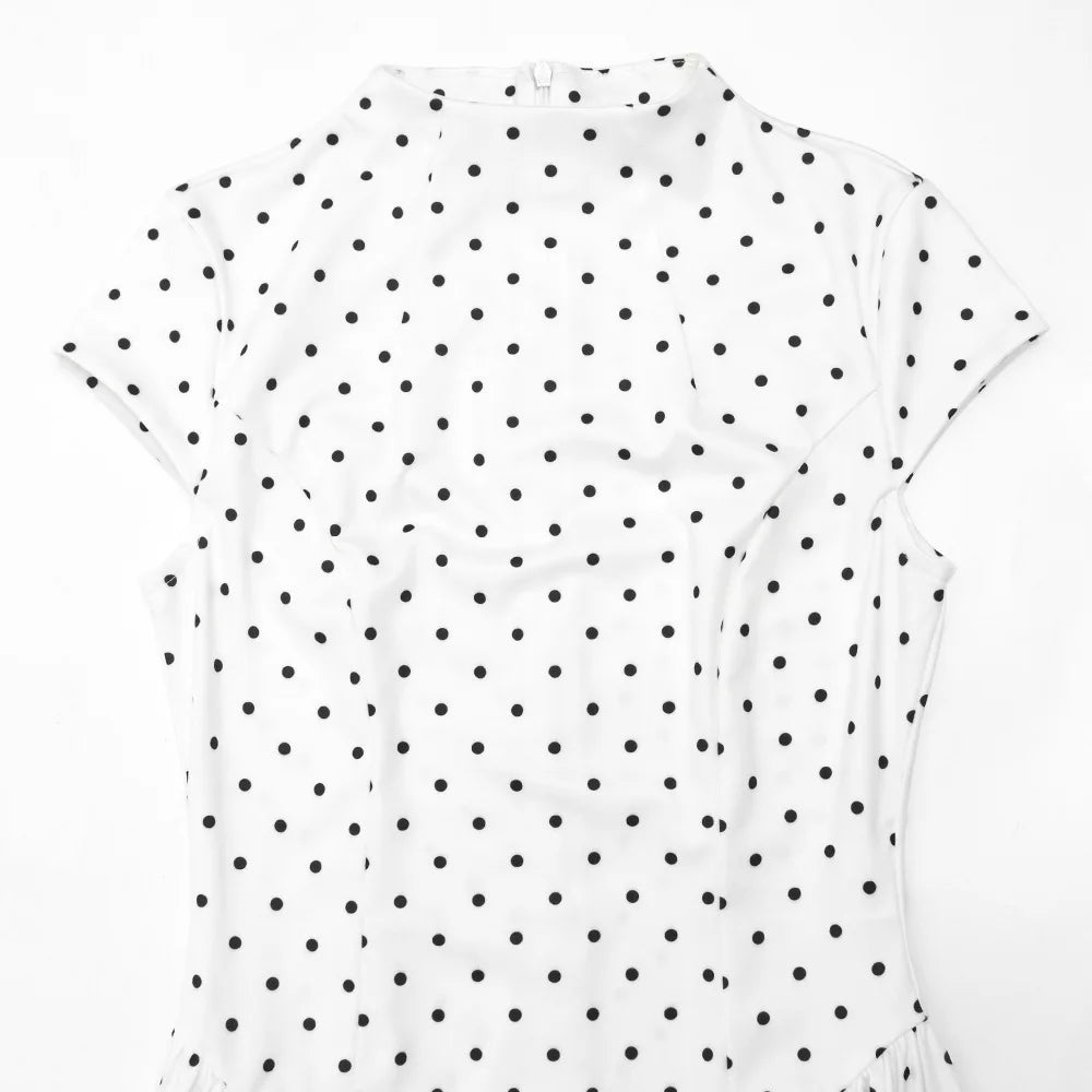 Vestido Comprido Vintage de Bolas sem Mangas — foto 14 | Tolobasao