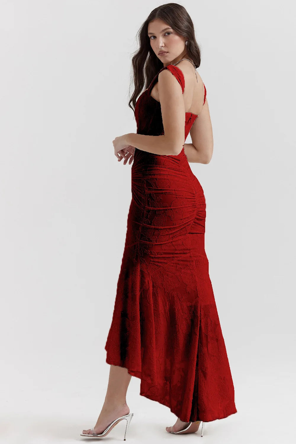Vestido Comprido sem Alças com Corpete Jacquard — foto 24 | Tolobasao