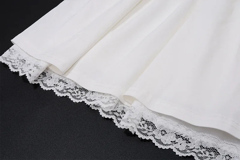 Vestido Curto Branco com Corpete de Renda — foto 17 | Tolobasao