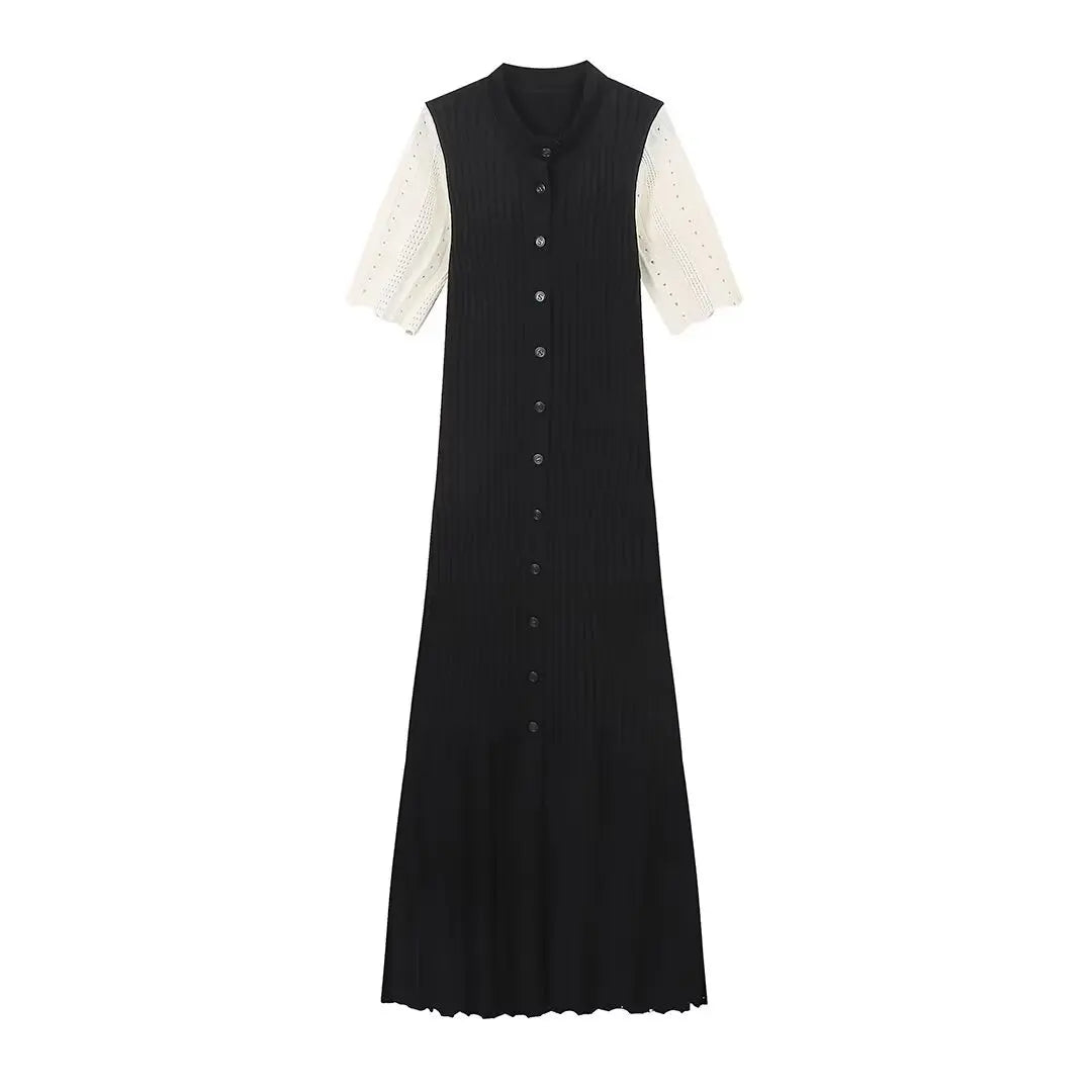 Vestido Midi de Malha com Botões — foto 52 | Tolobasao