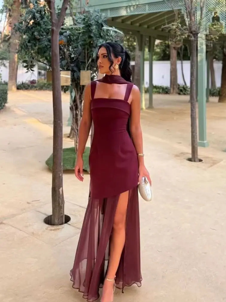 Vestido Comprido em Tule com Laços — foto 1 | Tolobasao