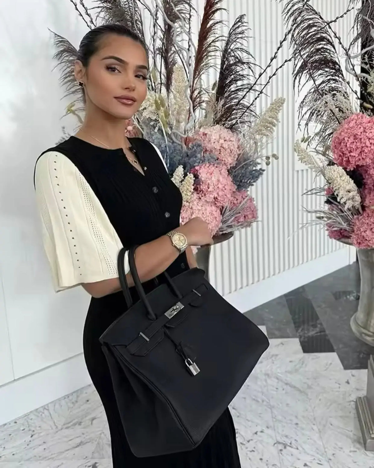 Vestido Midi de Malha com Botões — foto 4 | Tolobasao