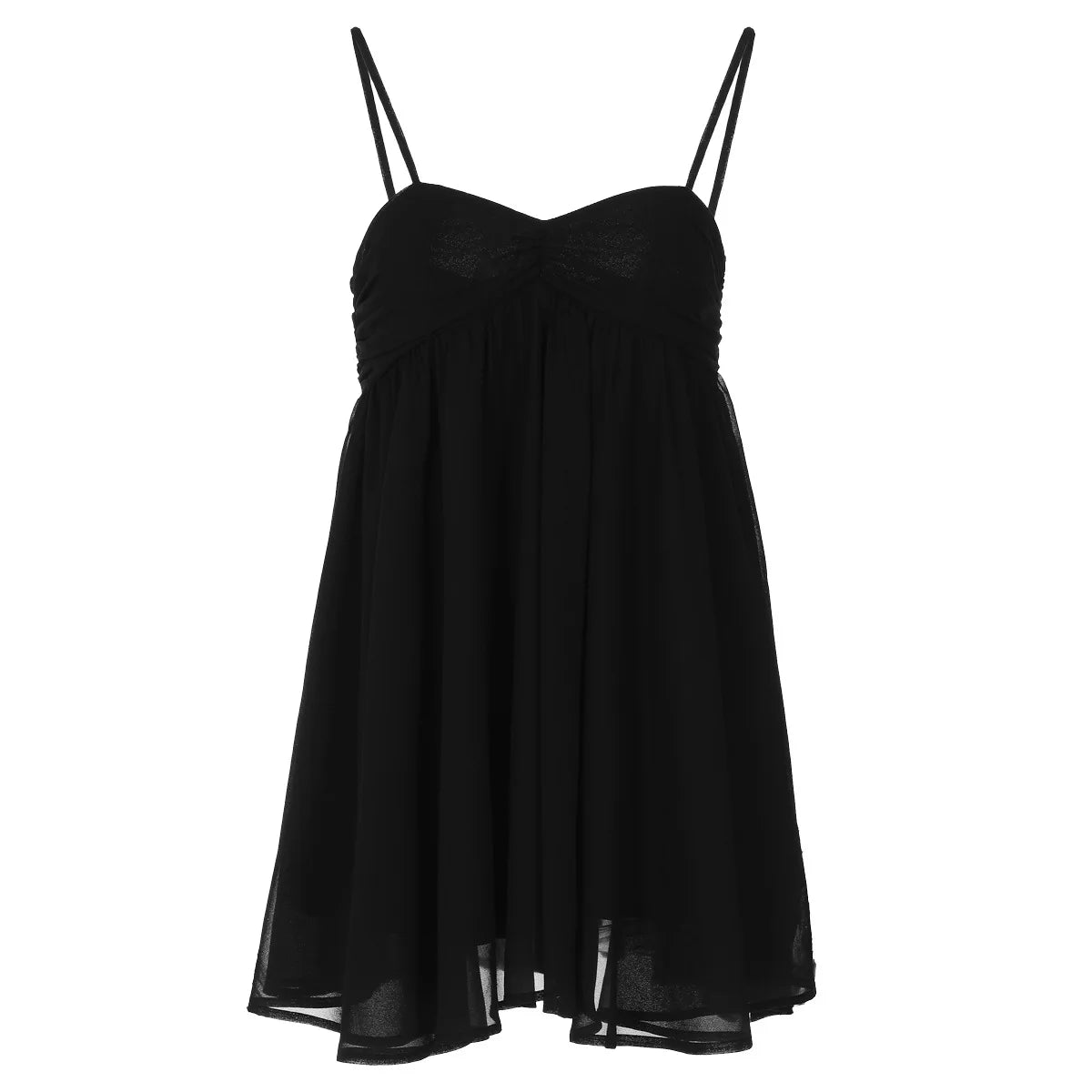 Vestido Curto de Chiffon com Alças — foto 12 | Tolobasao
