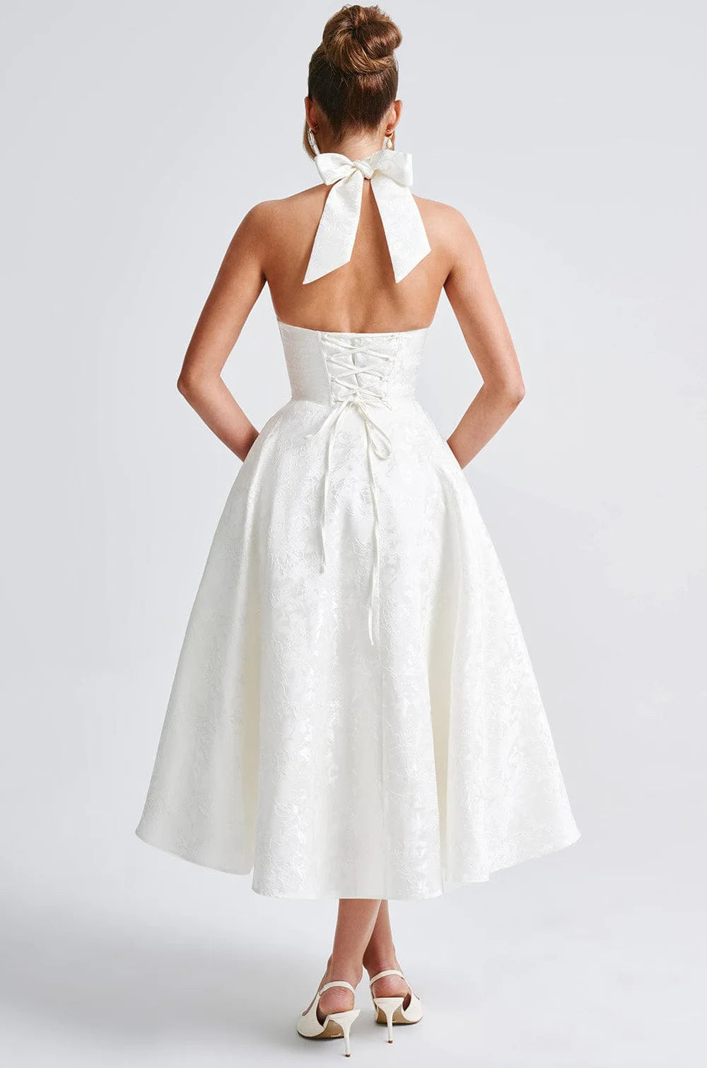 Vestido Comprido com Laço e Corpete — foto 35 | Tolobasao