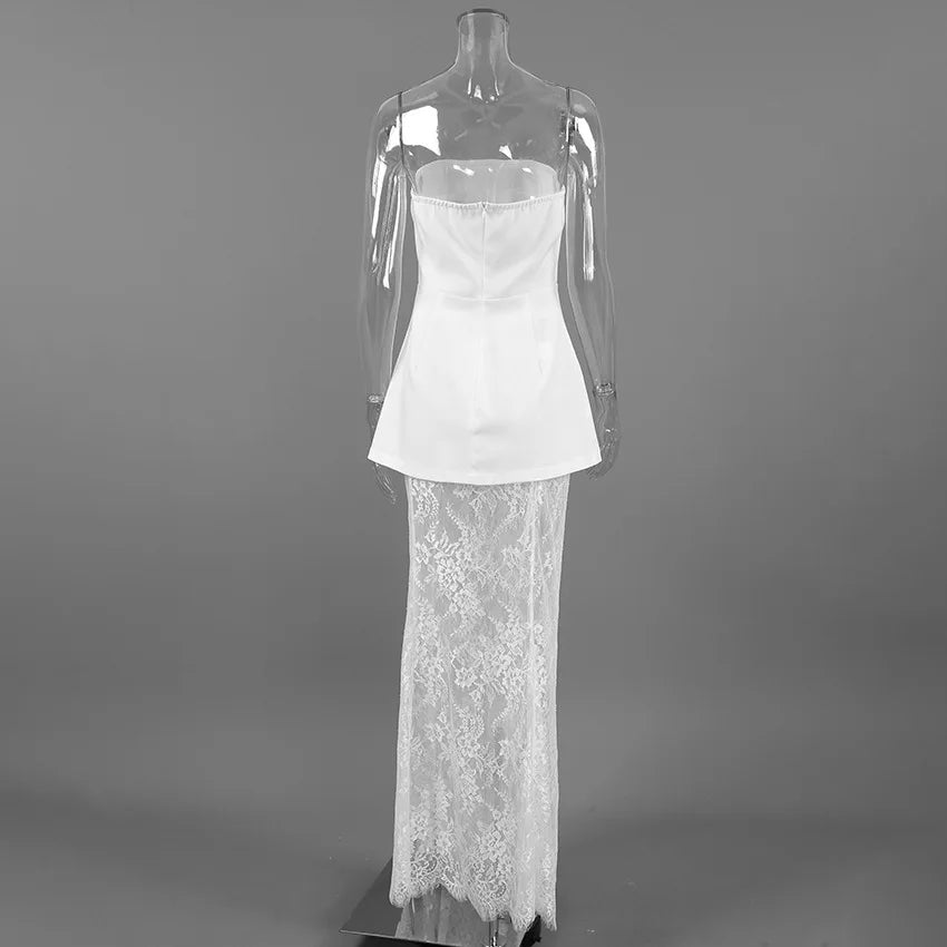 Vestido Comprido de Renda — 2 Peças — foto 12 | Tolobasao