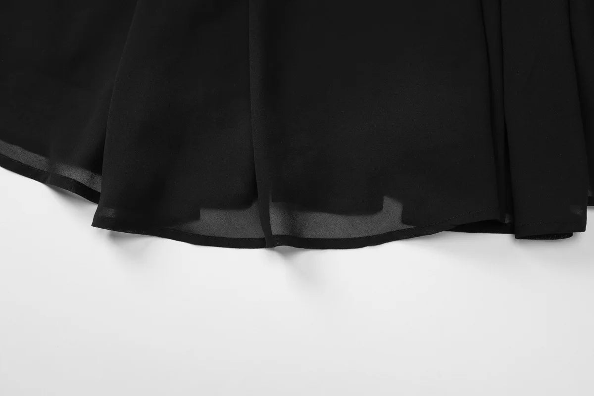 Vestido Curto de Chiffon com Alças — foto 16 | Tolobasao