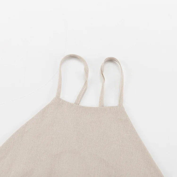 Vestido Curto de Linho com Decote Halter — foto 14 | Tolobasao