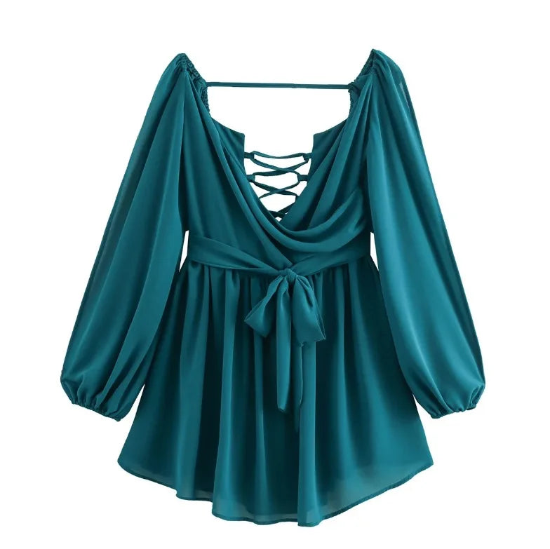 Vestido Curto Leopardo com Folhos e Cinto — foto 15 | Tolobasao