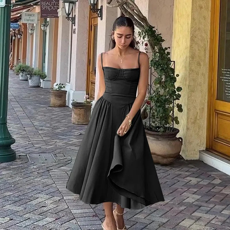 Vestido Midi Floral de Cintura Alta — Modelo B — foto 28 | Tolobasao