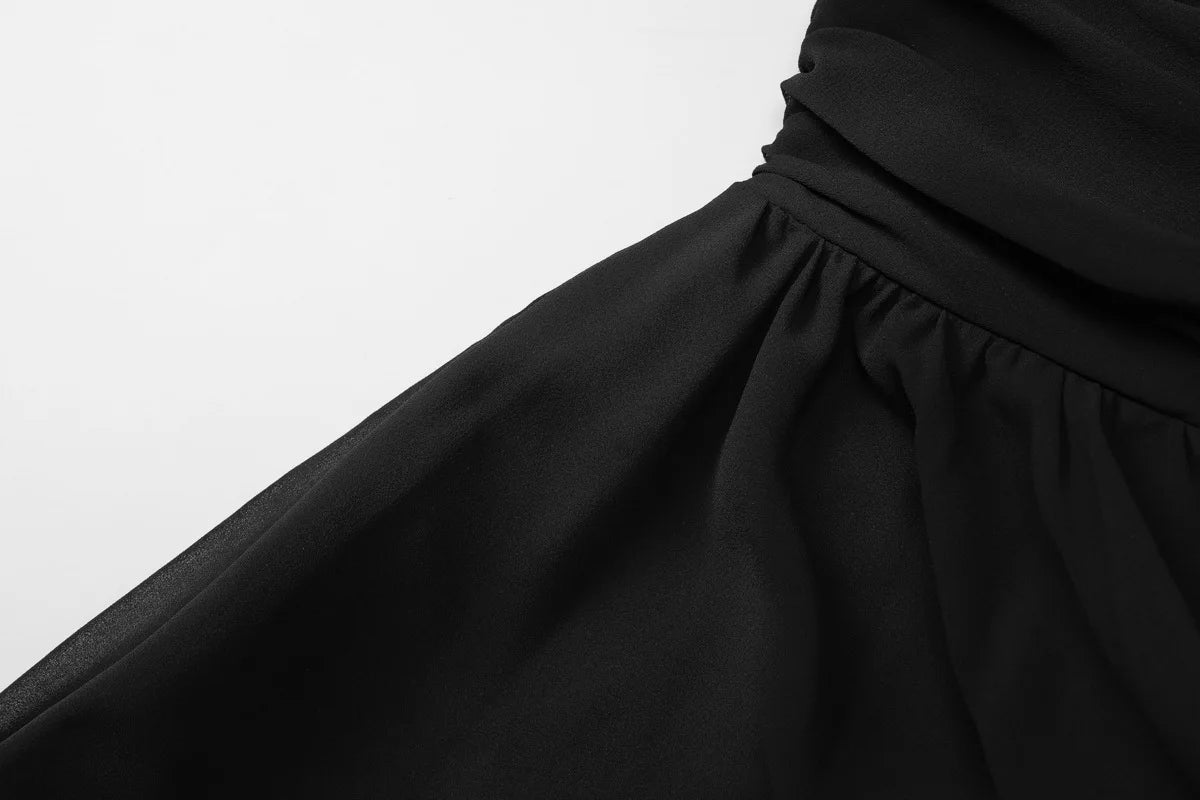 Vestido Curto de Chiffon com Alças — foto 15 | Tolobasao