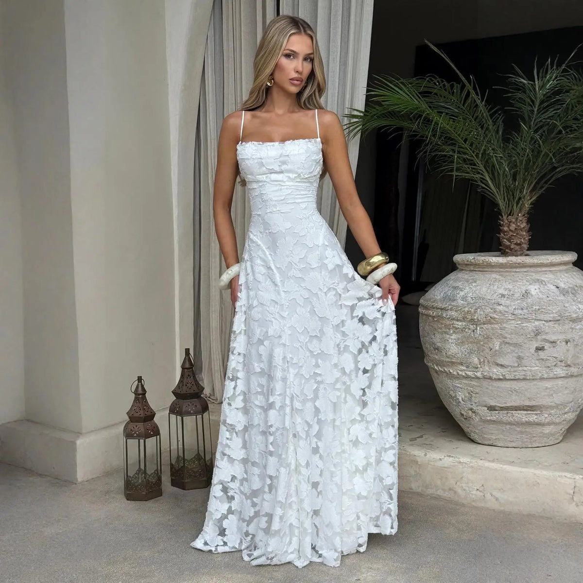 Vestido Comprido de Chiffon com Costas Descobertas — foto 39 | Tolobasao