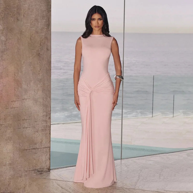 Vestido Comprido sem Mangas com Costas Descobertas — foto 33 | Tolobasao
