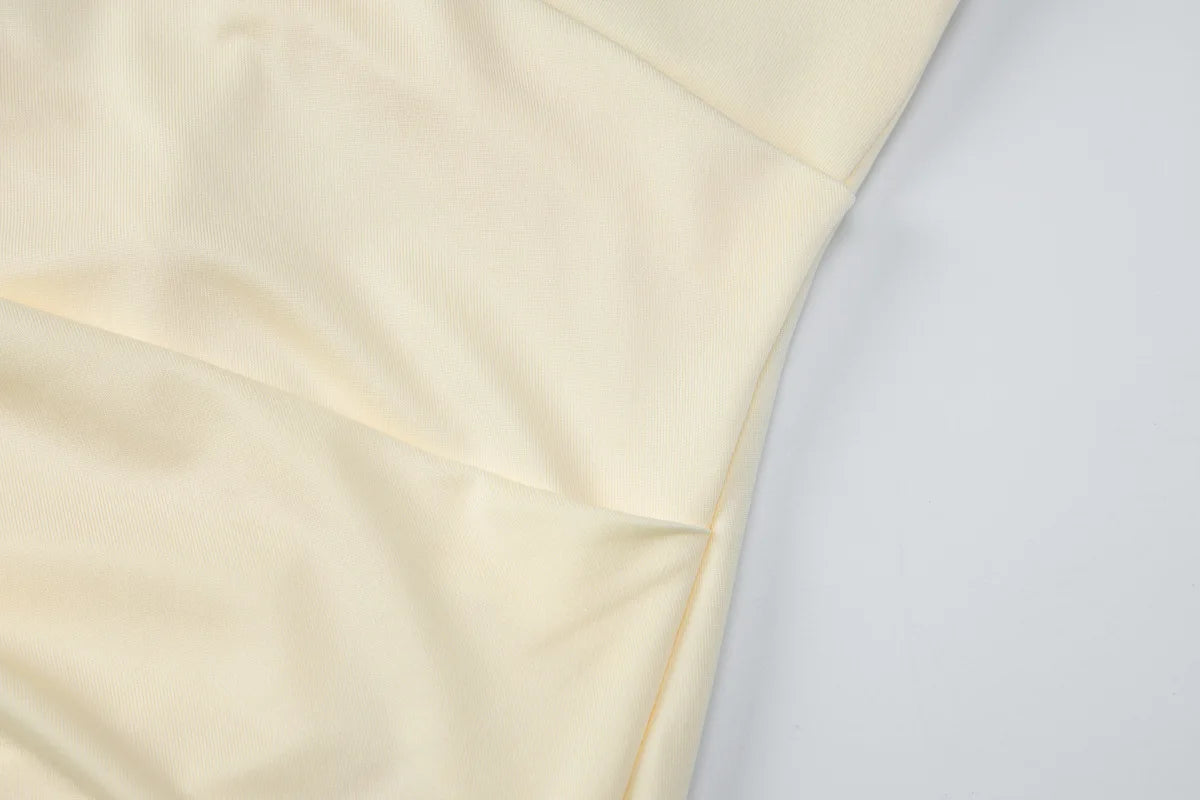 Vestido Comprido com Decote em V e Franzidos — foto 14 | Tolobasao