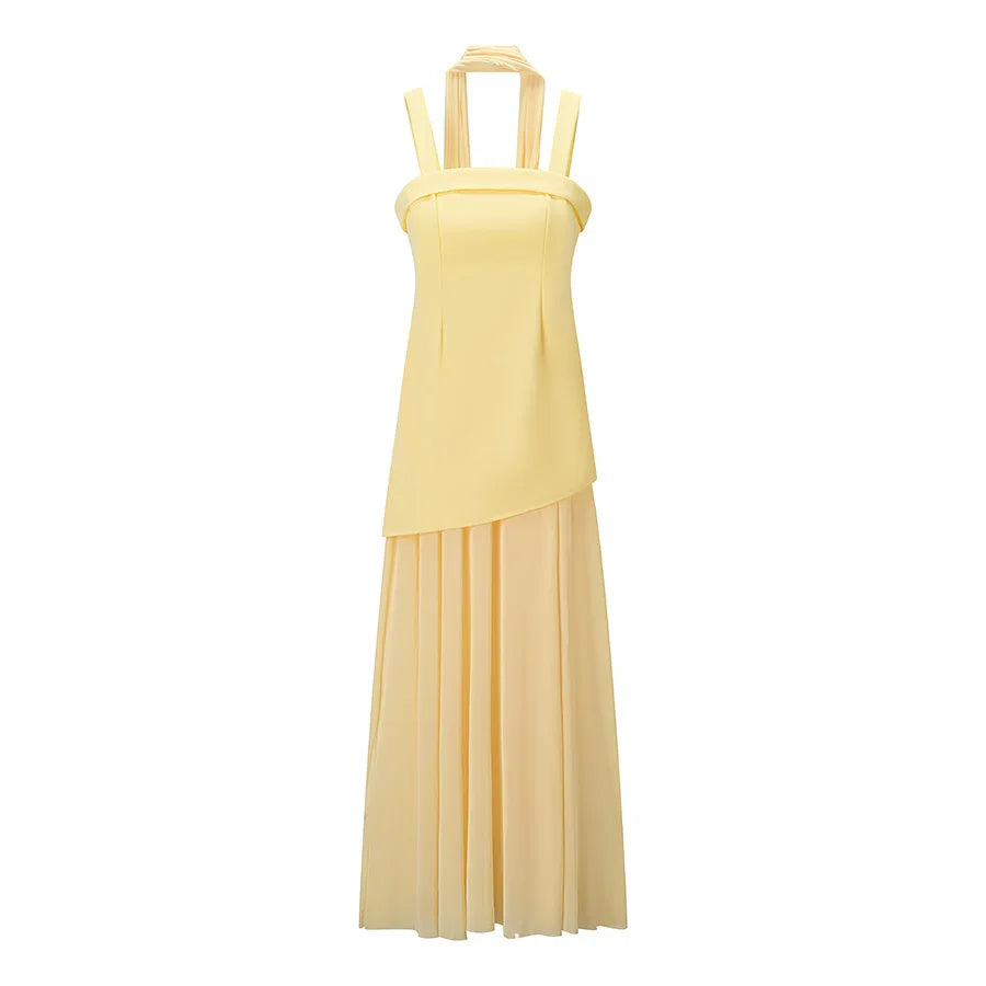 Vestido Comprido sem Alças com Tule — foto 16 | Tolobasao