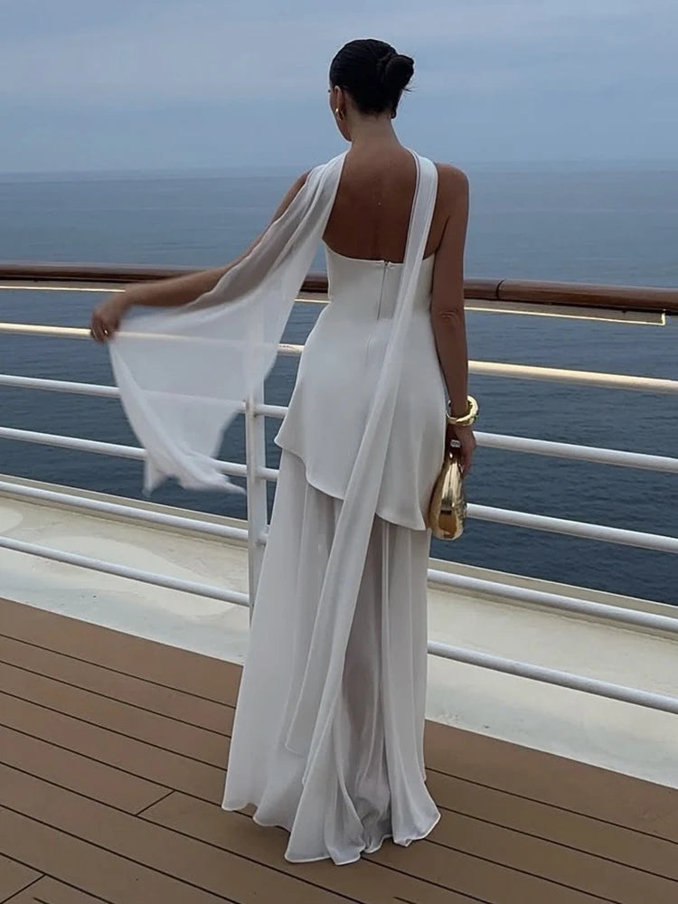 Vestido Comprido sem Alças com Tule — foto 2 | Tolobasao