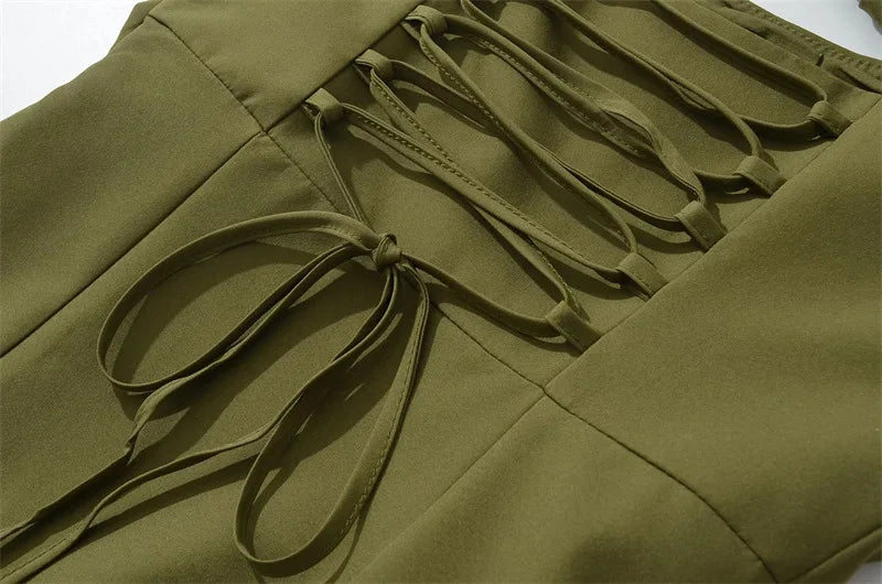 Vestido Comprido com Corpete, Laço e Fenda — foto 26 | Tolobasao