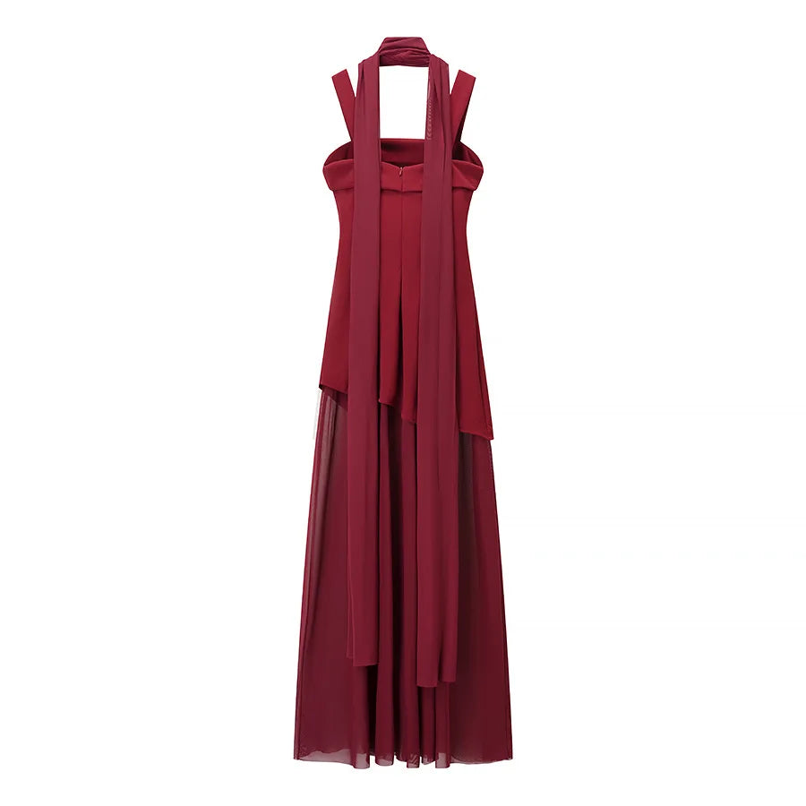 Vestido Comprido sem Alças com Tule — foto 15 | Tolobasao