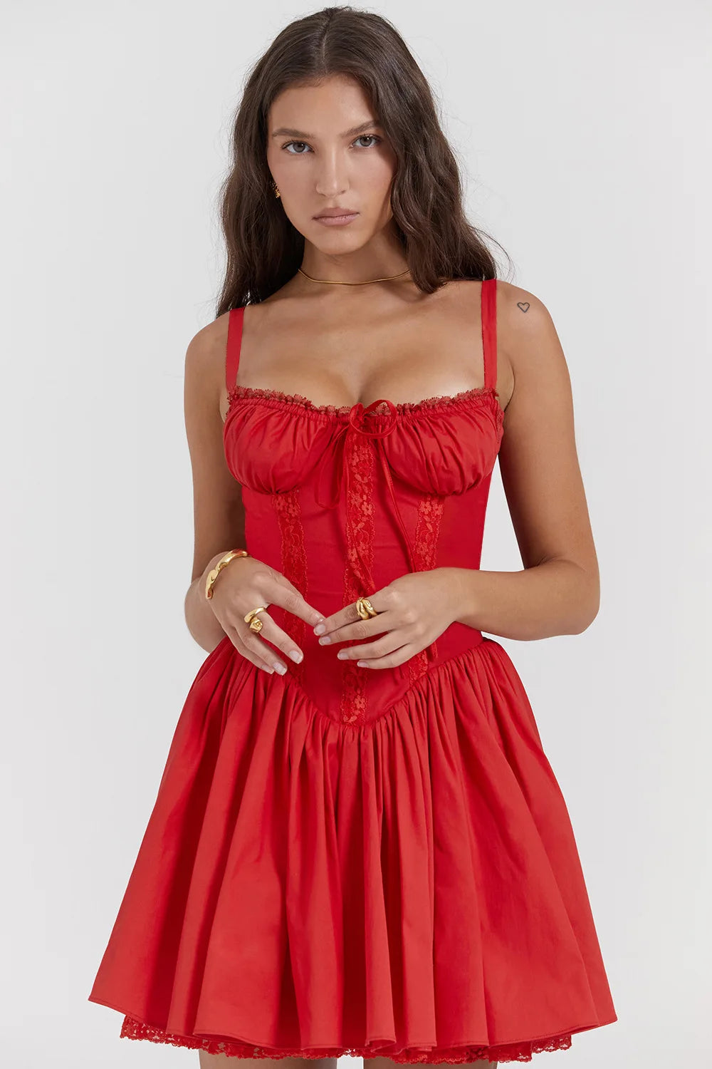Vestido Curto Floral com Corpete — foto 29 | Tolobasao