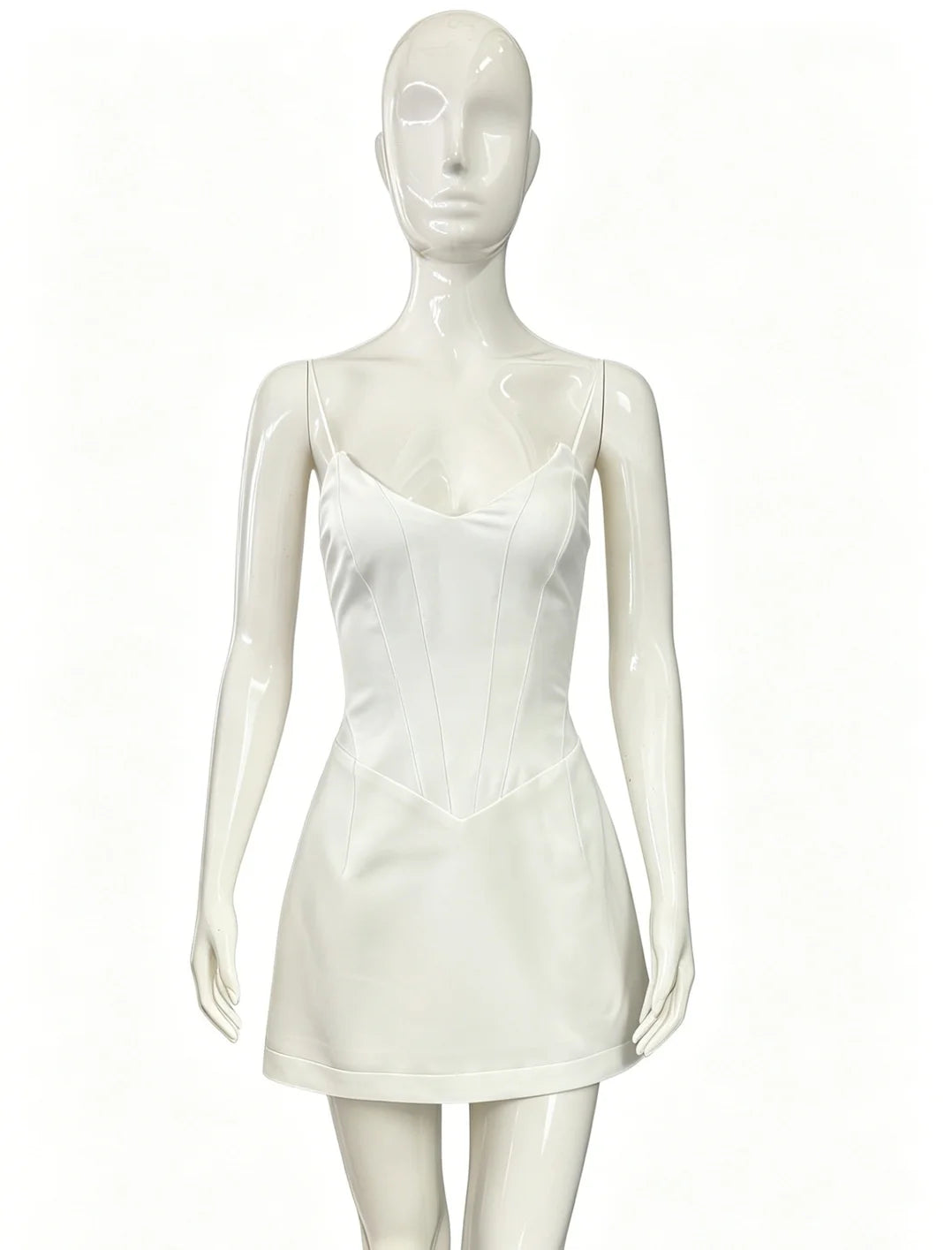 Vestido Curto Branco sem Alças com Corpete — foto 11 | Tolobasao