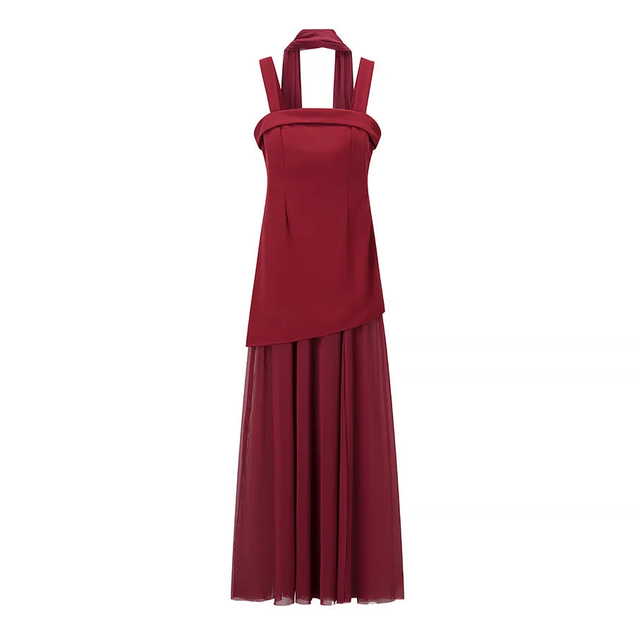 Vestido Comprido sem Alças com Tule — foto 14 | Tolobasao