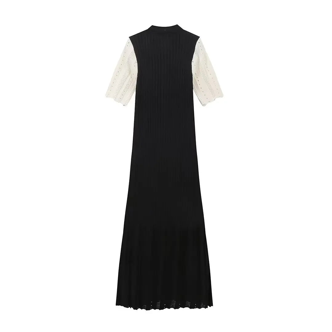 Vestido Midi de Malha com Botões — foto 18 | Tolobasao