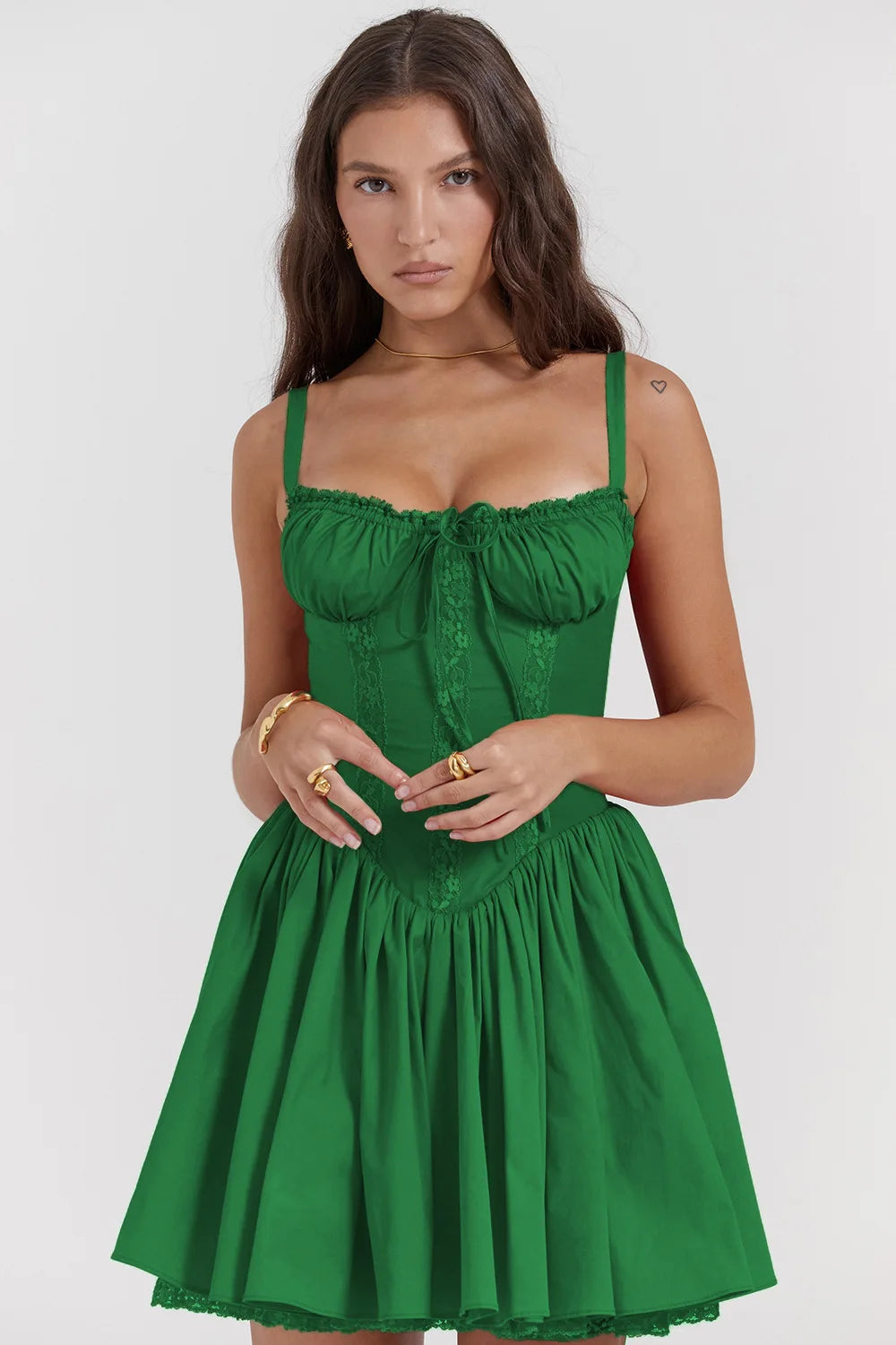 Vestido Curto Floral com Corpete — foto 55 | Tolobasao