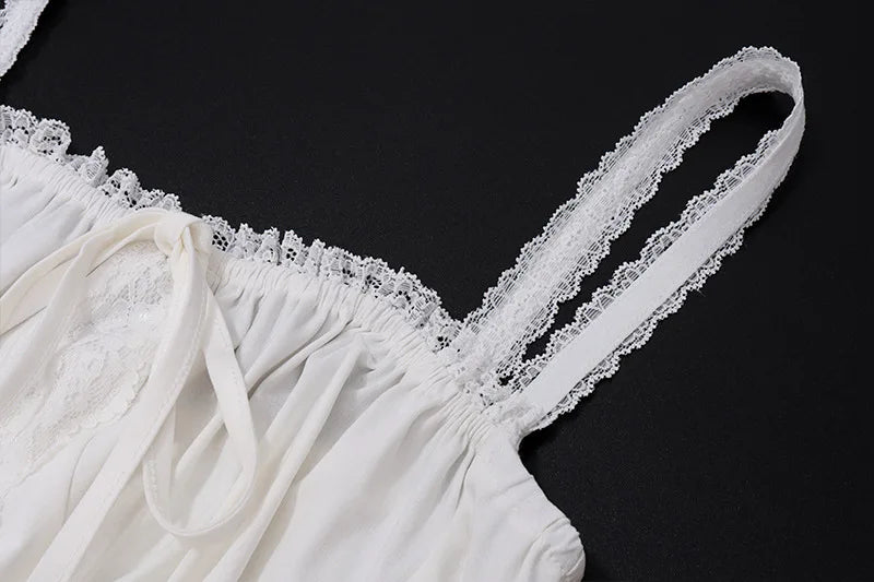 Vestido Curto Branco com Corpete de Renda — foto 15 | Tolobasao