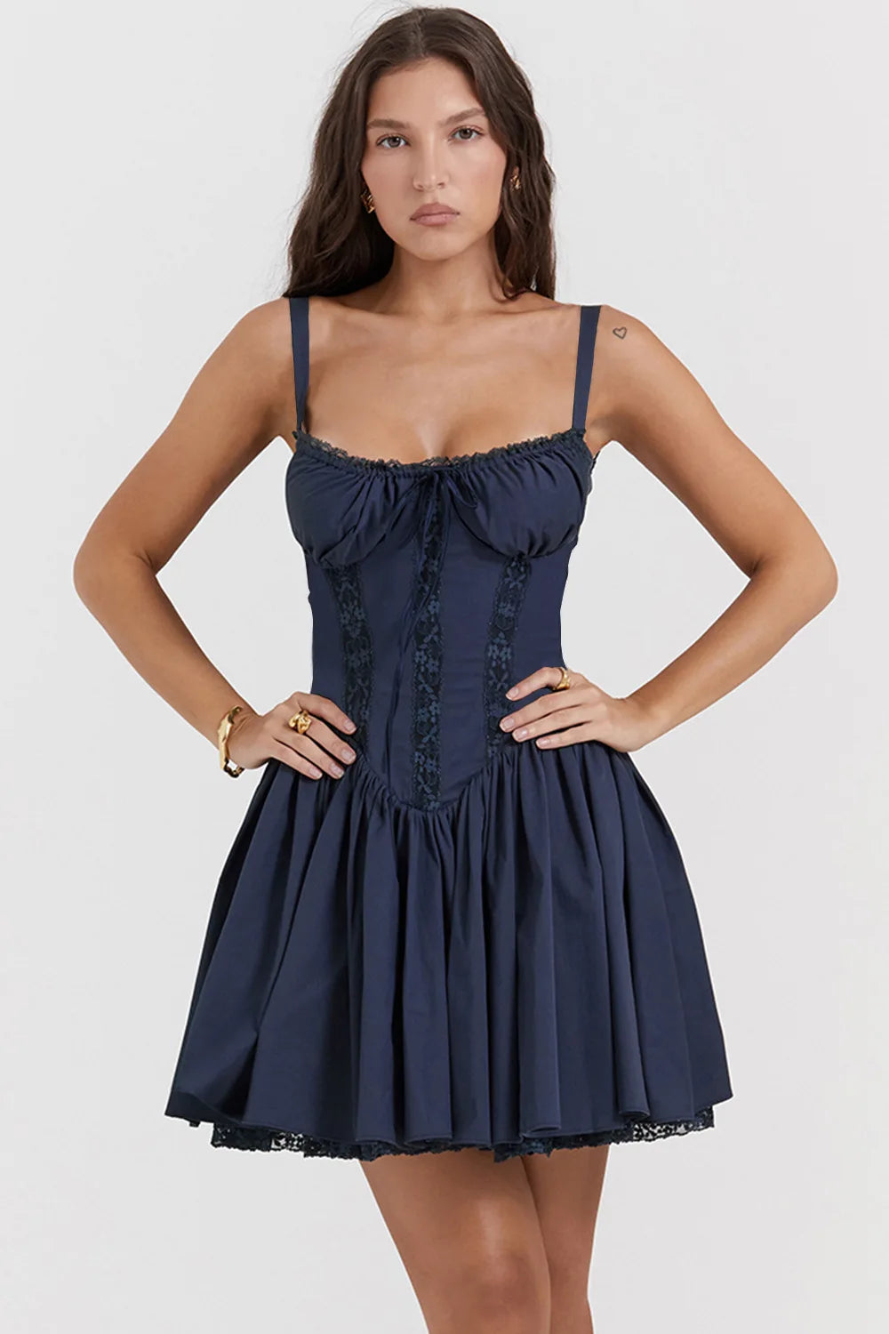 Vestido Curto Floral com Corpete — foto 54 | Tolobasao