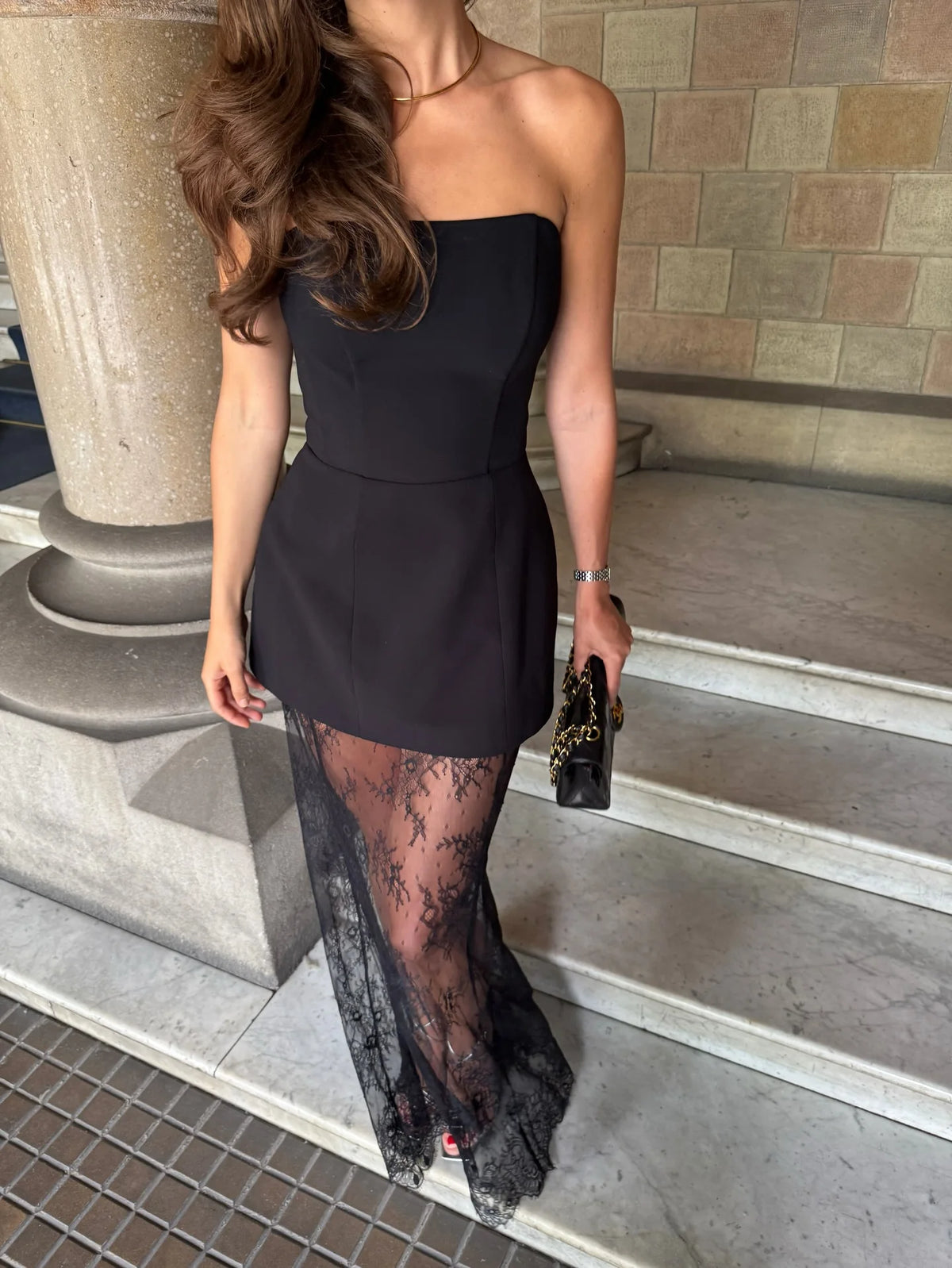 Vestido Comprido de Renda — 2 Peças — foto 36 | Tolobasao