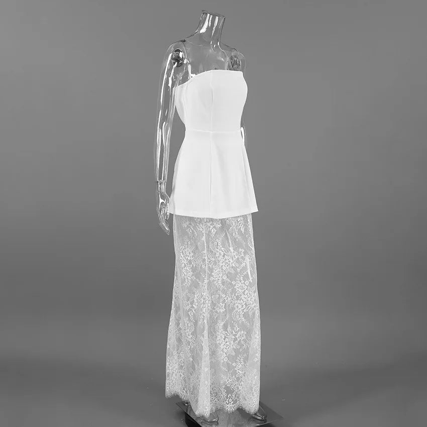Vestido Comprido de Renda — 2 Peças — foto 11 | Tolobasao