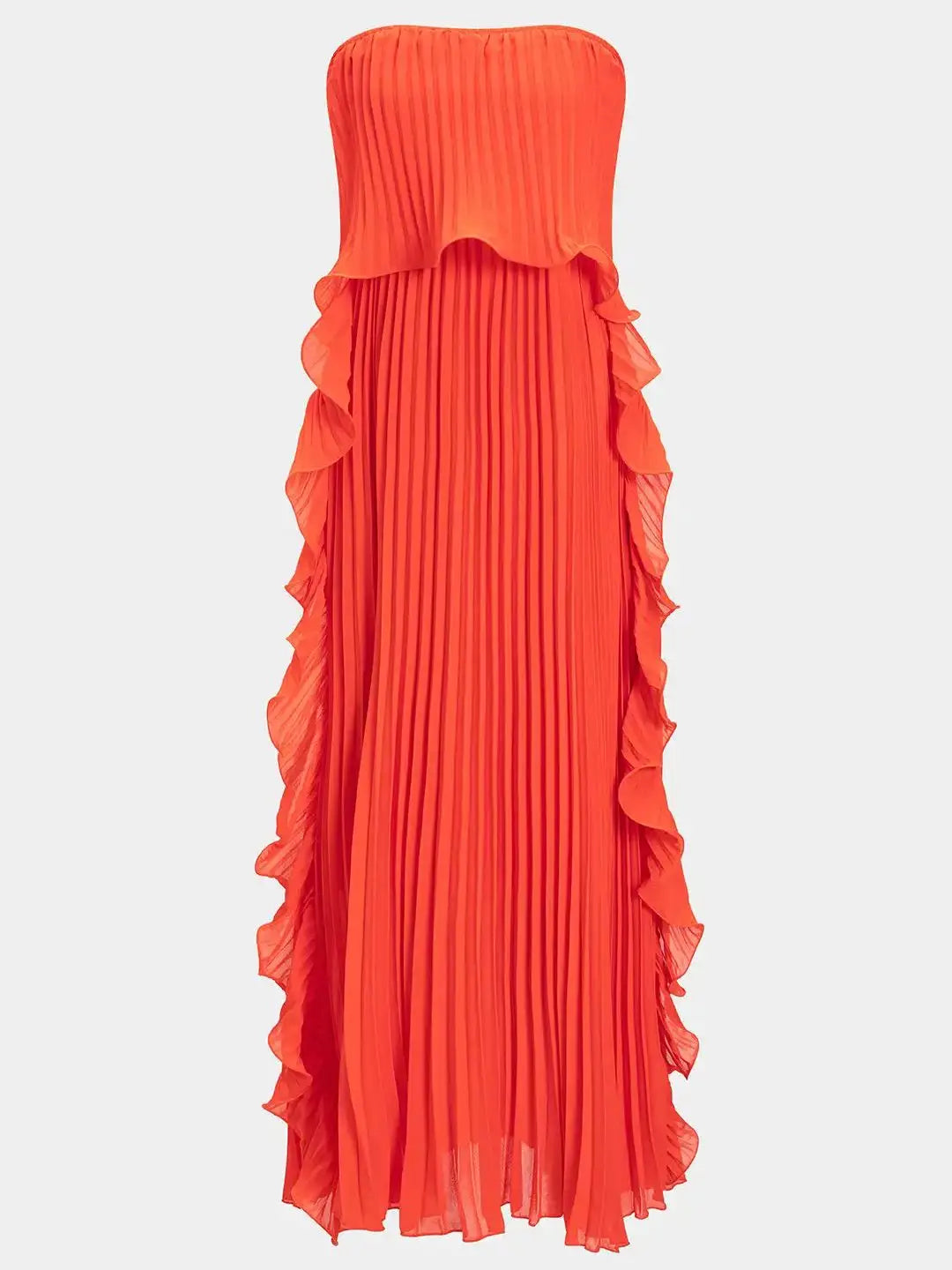 Vestido Comprido sem Alças com Folhos — foto 11 | Tolobasao