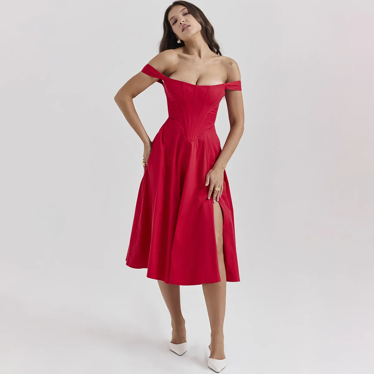 Vestido Midi Floral com Corpete e Bolsos — foto 29 | Tolobasao