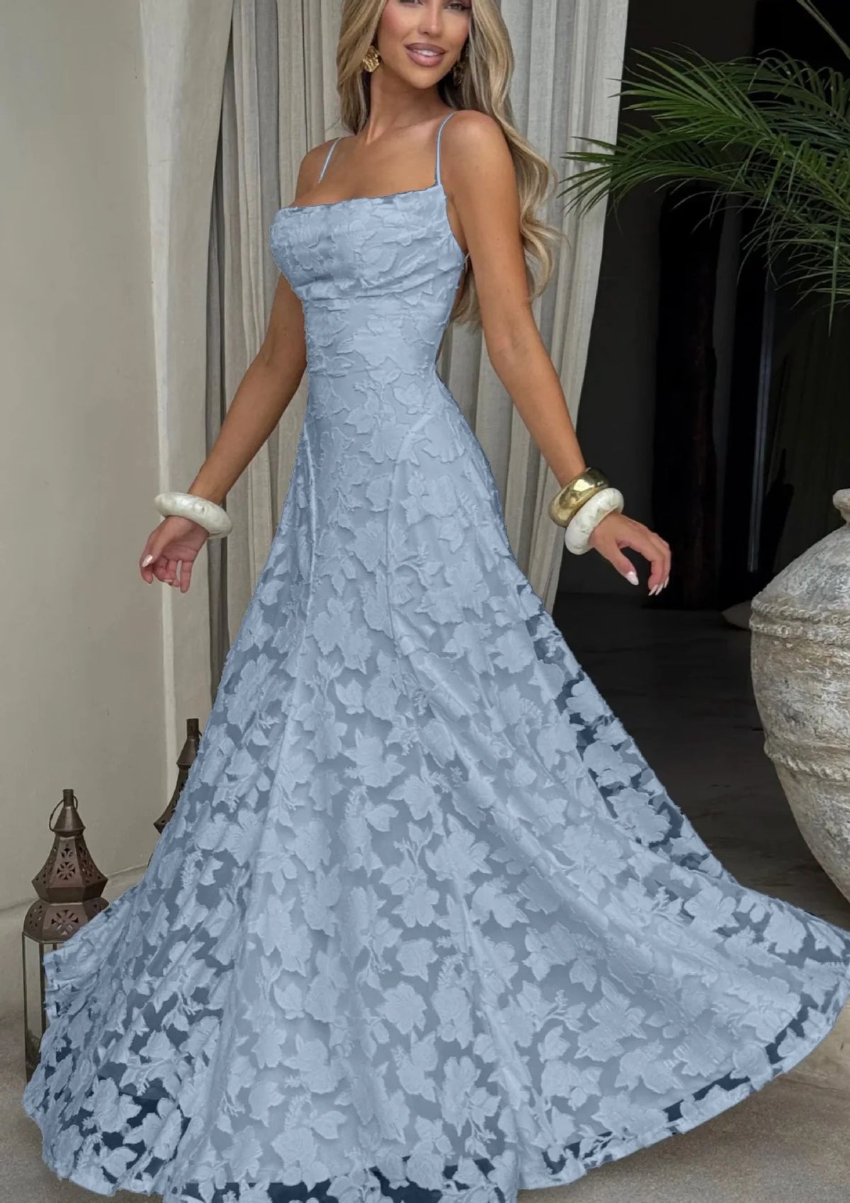 Vestido Comprido de Chiffon com Costas Descobertas — foto 36 | Tolobasao