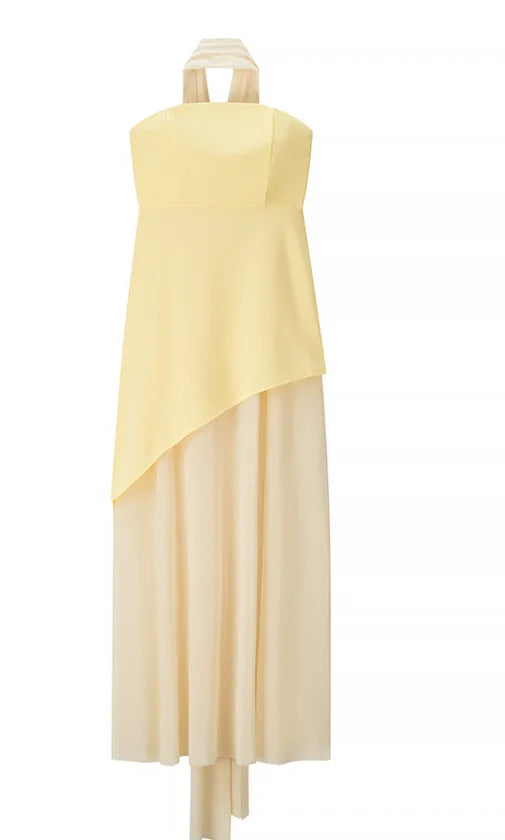 Vestido Comprido sem Alças com Tule — foto 37 | Tolobasao