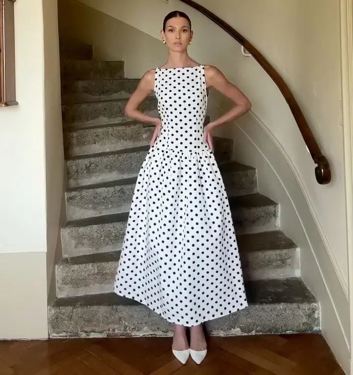 Vestido Comprido de Bolas sem Mangas — foto 20 | Tolobasao