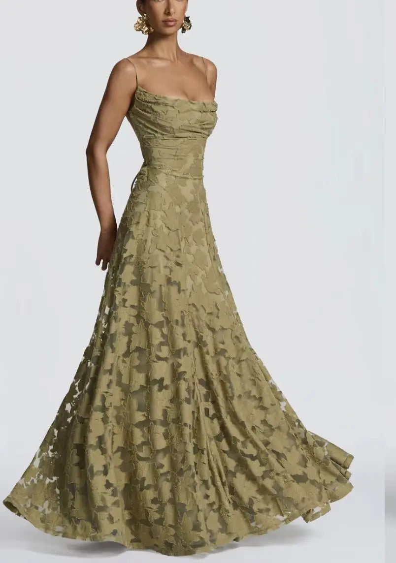 Vestido Comprido de Chiffon com Costas Descobertas — foto 35 | Tolobasao