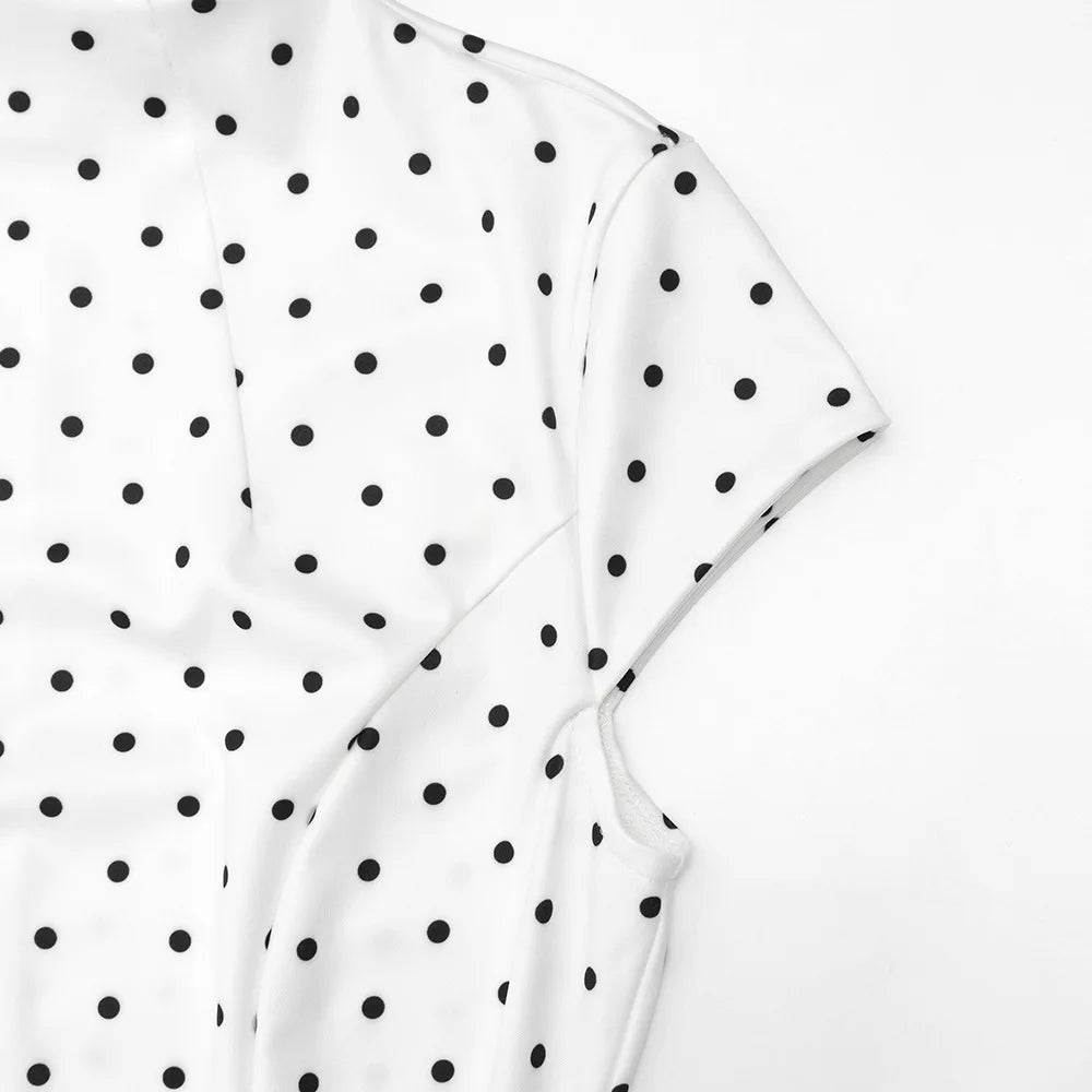 Vestido Comprido Vintage de Bolas sem Mangas — foto 16 | Tolobasao