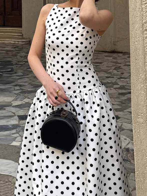 Vestido Comprido de Bolas sem Mangas — foto 23 | Tolobasao