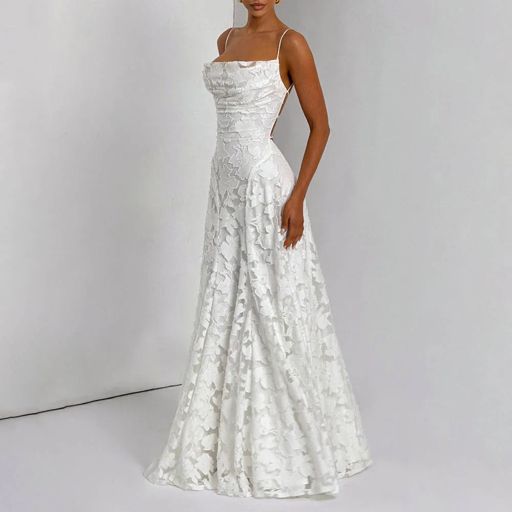 Vestido Comprido de Chiffon com Costas Descobertas — foto 29 | Tolobasao